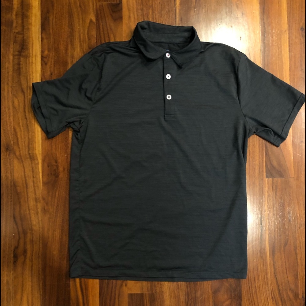 Short Sleeve Polo in charcoal
